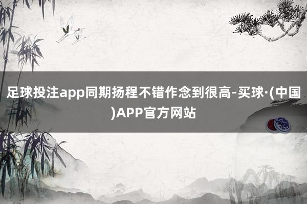 足球投注app同期扬程不错作念到很高-买球·(中国)APP官方网站