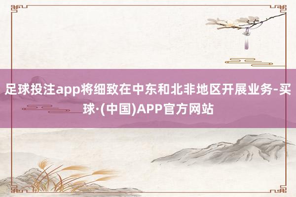 足球投注app将细致在中东和北非地区开展业务-买球·(中国)APP官方网站