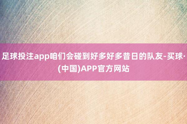 足球投注app咱们会碰到好多好多昔日的队友-买球·(中国)APP官方网站