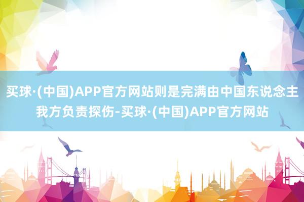 买球·(中国)APP官方网站则是完满由中国东说念主我方负责探伤-买球·(中国)APP官方网站