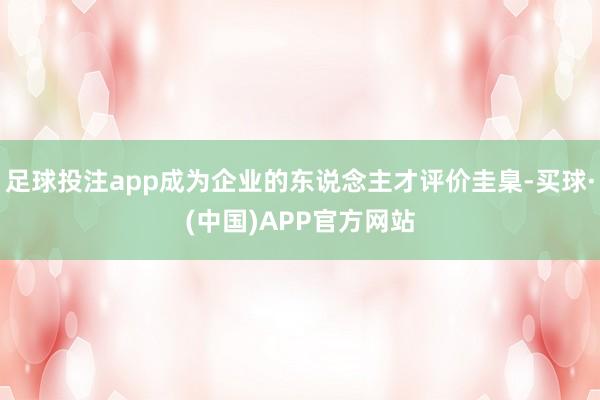 足球投注app成为企业的东说念主才评价圭臬-买球·(中国)APP官方网站