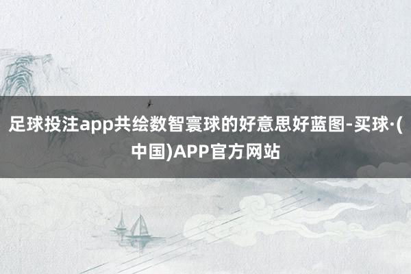 足球投注app共绘数智寰球的好意思好蓝图-买球·(中国)APP官方网站