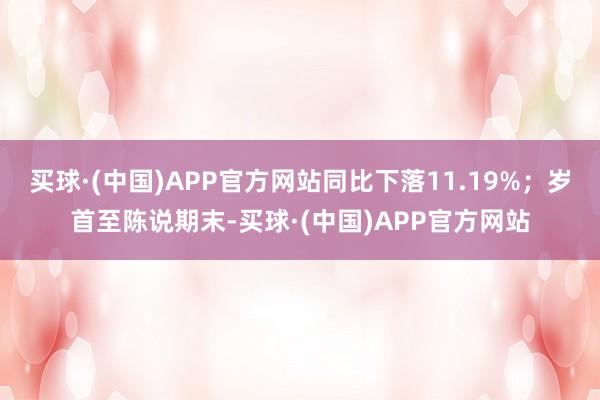 买球·(中国)APP官方网站同比下落11.19%；岁首至陈说期末-买球·(中国)APP官方网站