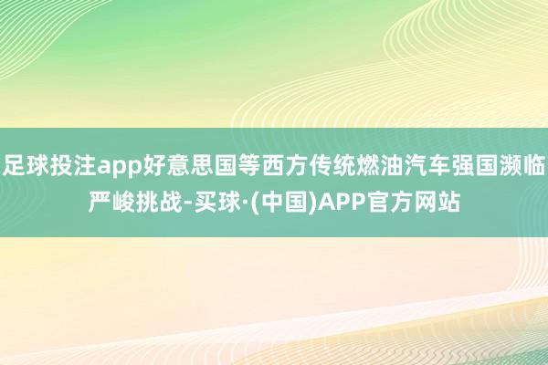 足球投注app好意思国等西方传统燃油汽车强国濒临严峻挑战-买球·(中国)APP官方网站