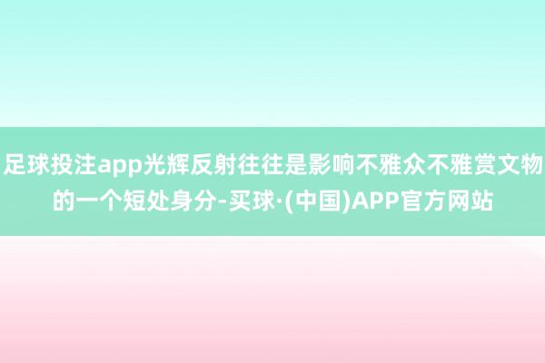 足球投注app光辉反射往往是影响不雅众不雅赏文物的一个短处身分-买球·(中国)APP官方网站