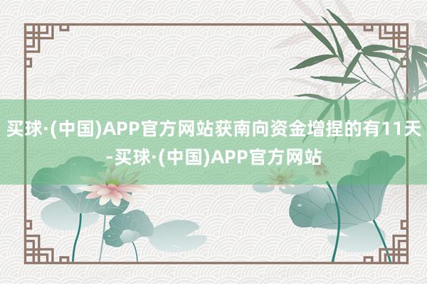 买球·(中国)APP官方网站获南向资金增捏的有11天-买球·(中国)APP官方网站