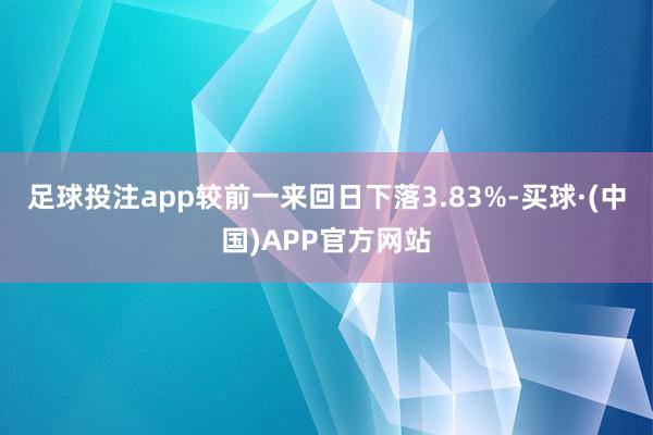 足球投注app较前一来回日下落3.83%-买球·(中国)APP官方网站