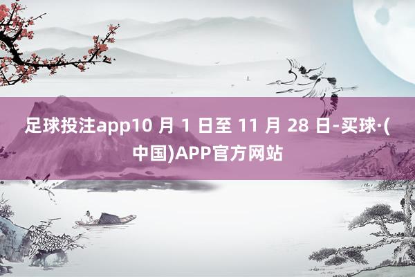 足球投注app10 月 1 日至 11 月 28 日-买球·(中国)APP官方网站