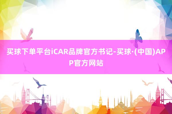 买球下单平台iCAR品牌官方书记-买球·(中国)APP官方网站