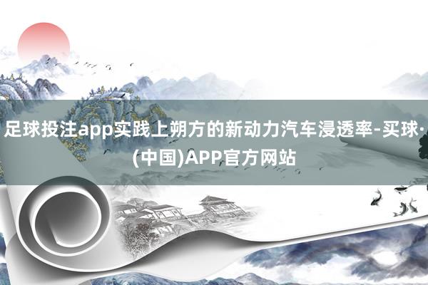 足球投注app实践上朔方的新动力汽车浸透率-买球·(中国)APP官方网站