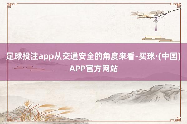 足球投注app从交通安全的角度来看-买球·(中国)APP官方网站