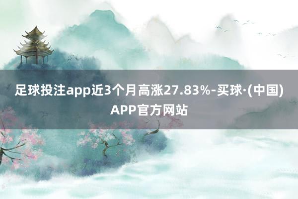 足球投注app近3个月高涨27.83%-买球·(中国)APP官方网站