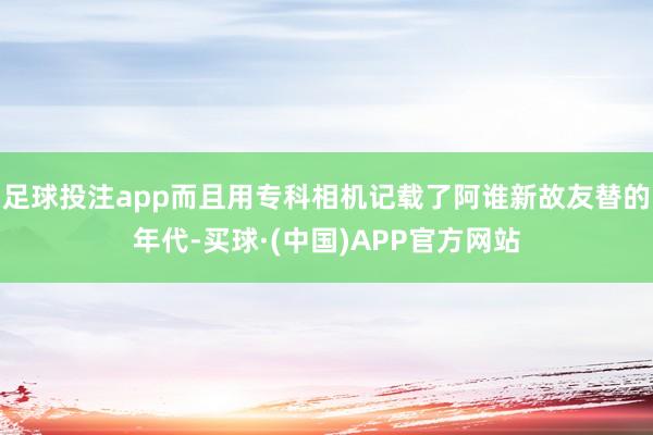 足球投注app而且用专科相机记载了阿谁新故友替的年代-买球·(中国)APP官方网站