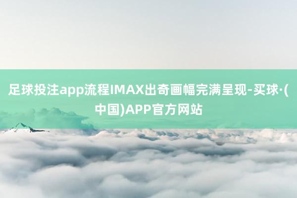 足球投注app流程IMAX出奇画幅完满呈现-买球·(中国)APP官方网站