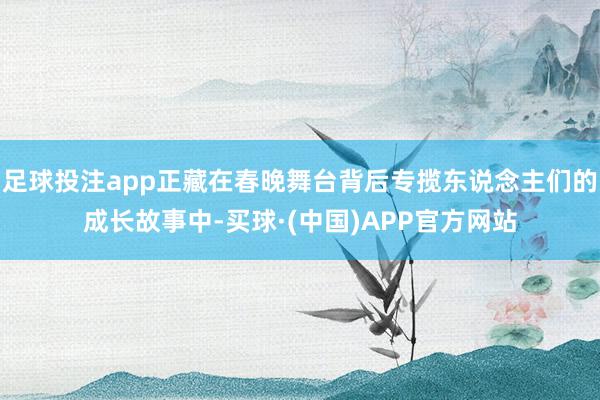 足球投注app正藏在春晚舞台背后专揽东说念主们的成长故事中-买球·(中国)APP官方网站