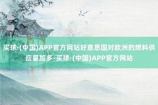 买球·(中国)APP官方网站好意思国对欧洲的燃料供应量加多-买球·(中国)APP官方网站