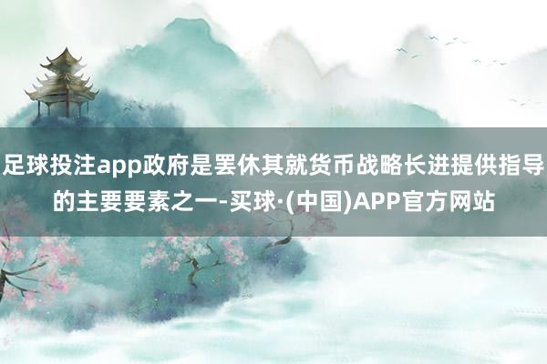 足球投注app政府是罢休其就货币战略长进提供指导的主要要素之一-买球·(中国)APP官方网站